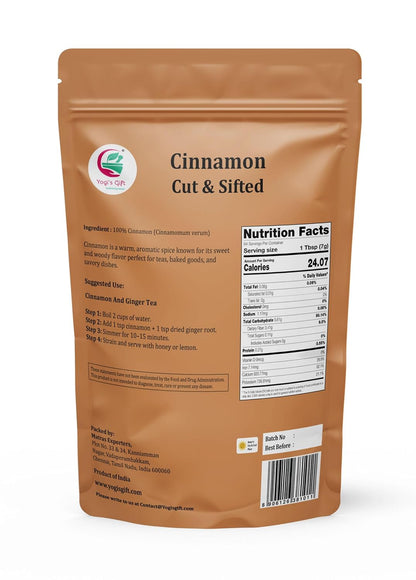 Yogi's Gift Crushed Cinnamon Bark 1 lb, Premium Chips for Tea & Cooking
