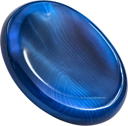 Amazing Gemstone Labradorite Thumb Worry Stone, Anxiety Stone, Healing Crystals - Piedra Crystal Fidget for Gift, Meditation, Calming, Relaxation, Stress Relief - Colors B