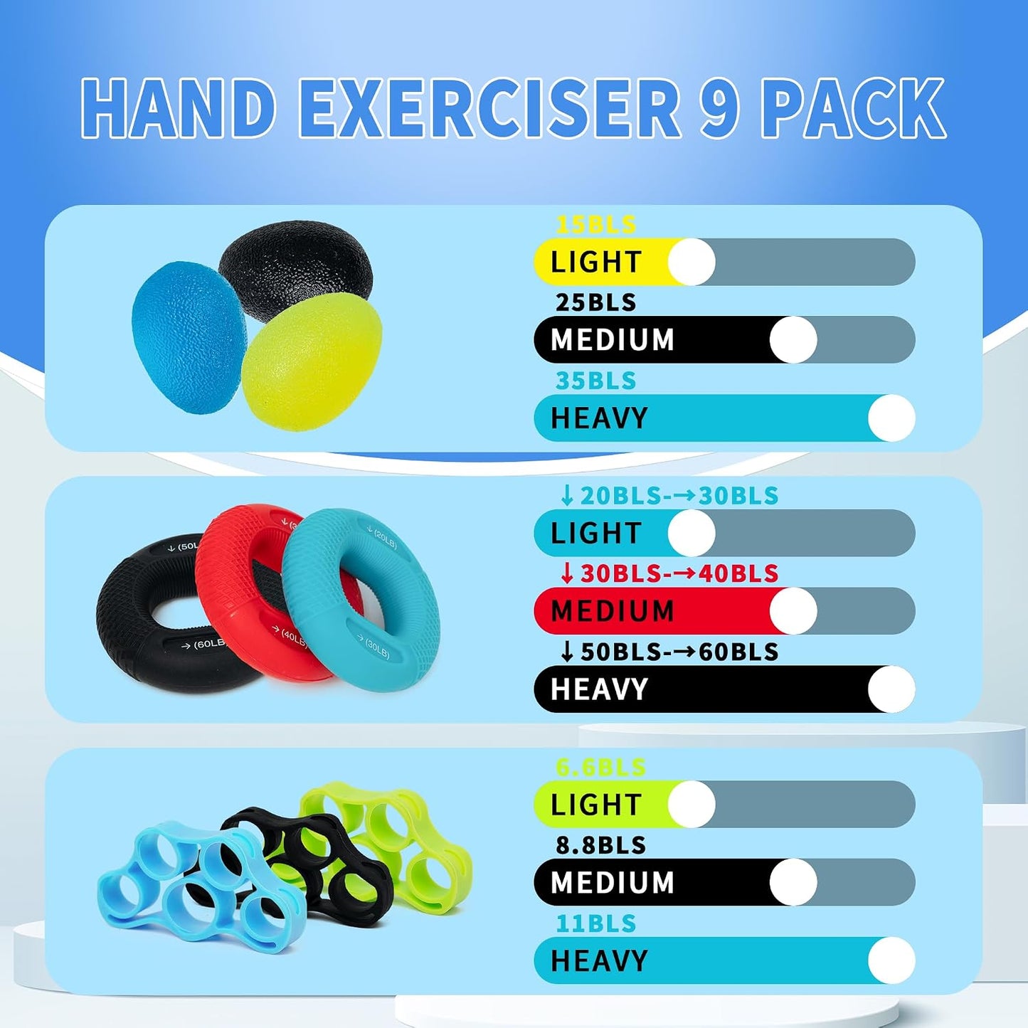 DICYWUDI Flex Therapy Bar and Grip Strength Trainers Set, Physical Therapy & Resistance Bar for Golfers Elbow,Tendinitis,Wrist,Forearms Pain, Improve Grip Strength and Relieve Pain