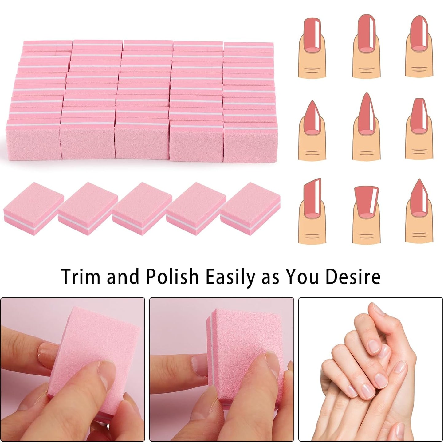 48pcs Sponge Toe Separators Pedicure Set for Nail Polish- Premium Nail Art Painting and Polishing Tool Kit, 4 Funy Color
