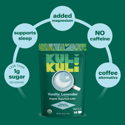Kuli Kuli Organic Moringa Powder Matcha Green Tea Latte - Lion's Mane