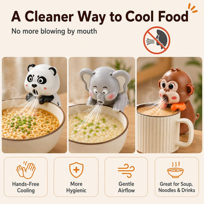 Cooling Clip-On Mini Fan for Cup & Bowl,Cute Coffee Chiller (Style1)