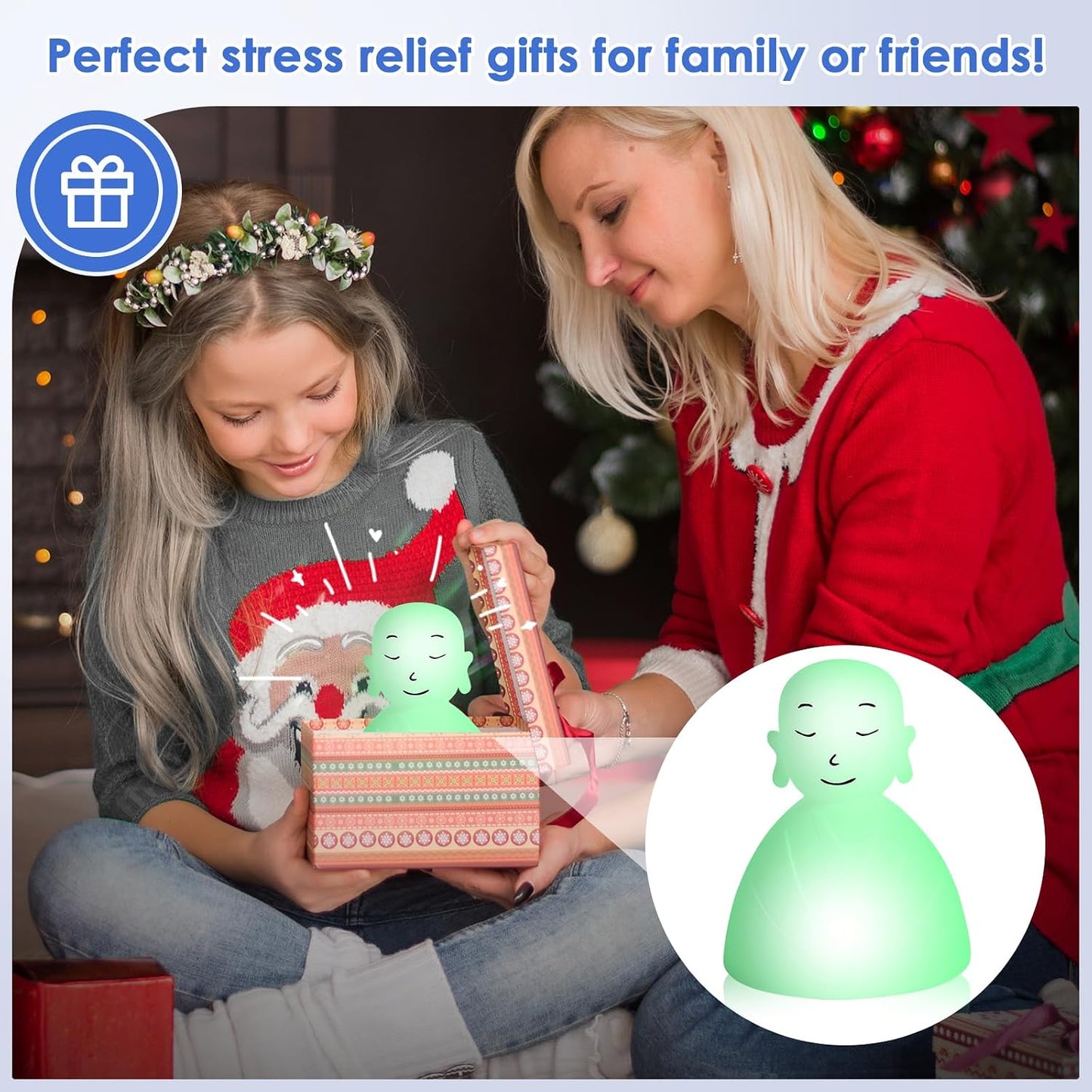 Breathing Lamp Guided Visual Meditation Tool for Mindfulness,Anxiety Relief&Calm Your Mind for Stress&Visual Relaxation and Restful Sleep,478 Seconds Breathing Rate Change 3 Colors,Gift for Kids