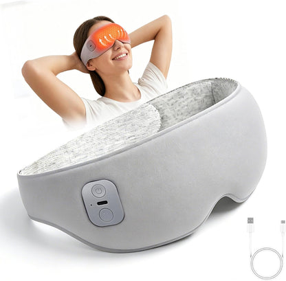 Heated Eye Mask Cordless Relieves Dry Eyes Fatigue（Grey