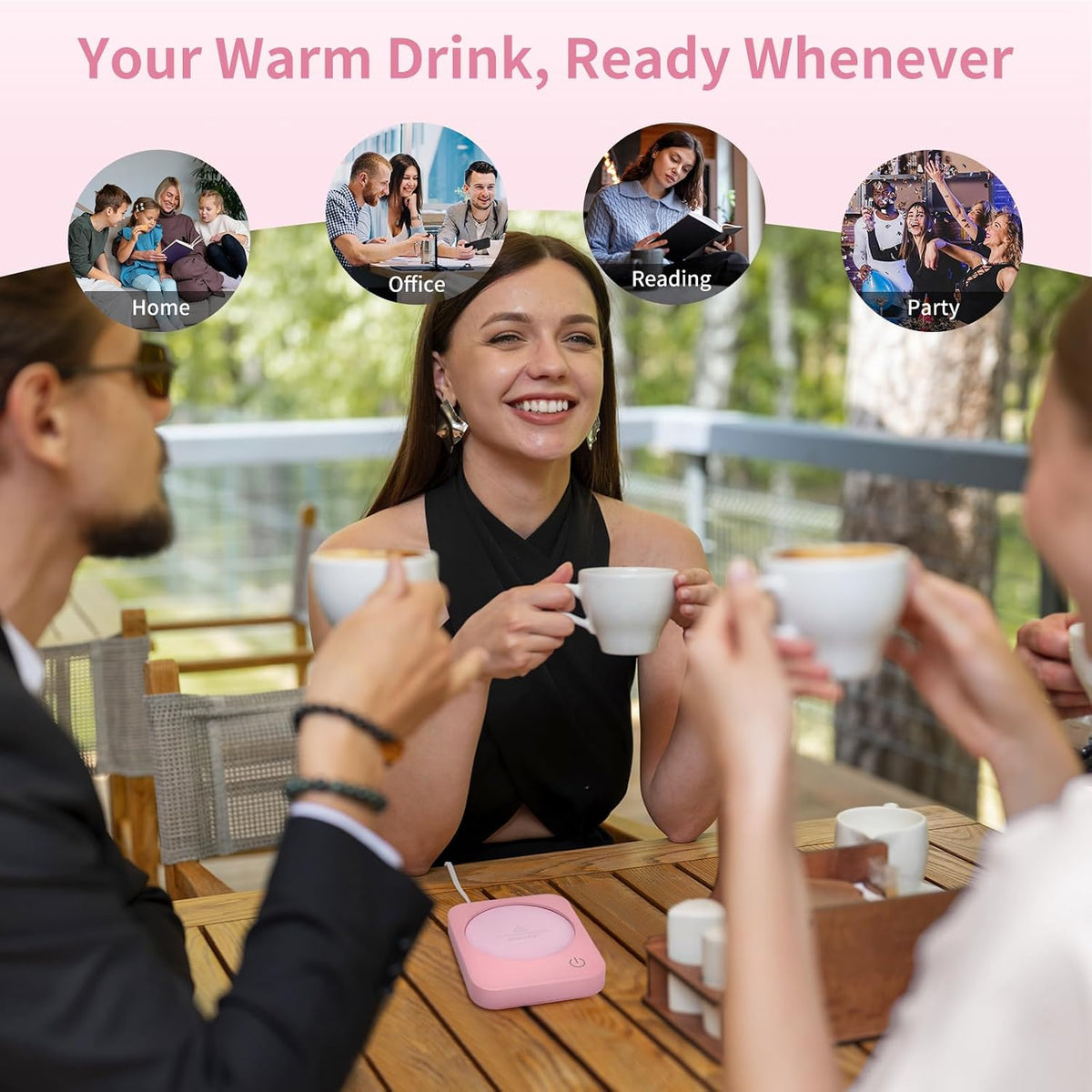 VOBAGA Mug Warmer& Coffee Mug Warmer for Office Desk