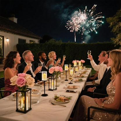 wemarry Flameless Candles 4" 5" 6" Acrylic Glass Pillars 3" Diameter Battery Operated Flickering Candles Include 8-Key Remote with Timer Function 400+ Hours (Gray, Warm Light 3 Pack)