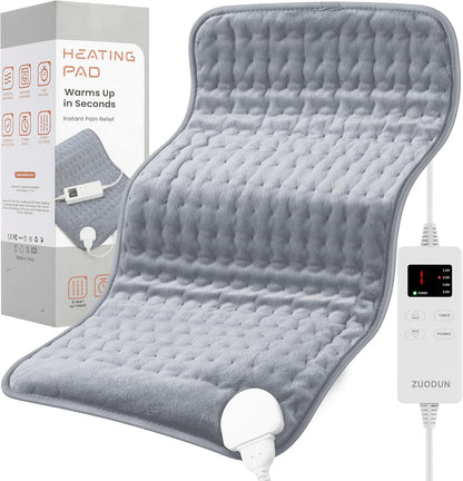 Heating Pad for Back, Neck, and Shoulder Pain Relief, Electric Heat Pad with 6 Heat Levels, Moist Heat Option, Auto Shut-Off, Birthday Christmas Gift for Women Men Mom Dad Grandma, Gift for her