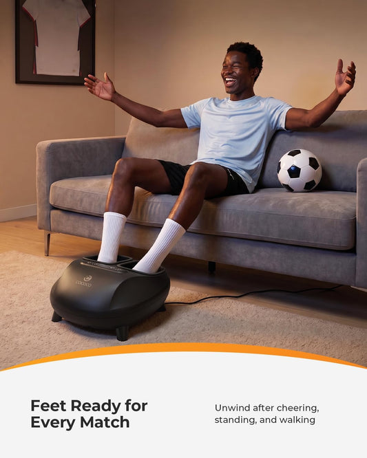 CooCoCo 2026 Upgraded Luxury Foot Massager, Fsa Eligible Items, Heated Foot Massage Machine for Neuropathy & Plantar Fasciitis, Advanced Kneading Compression Shiatsu, Hsa Approved Feet Massager