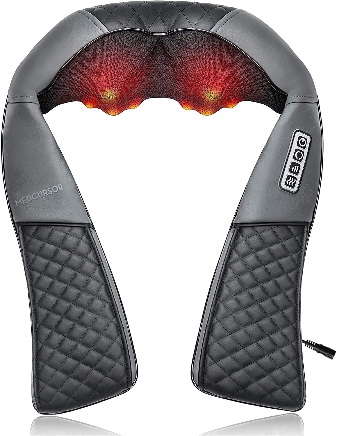 Medcursor Neck Massager with Heat - Deep Tissue Pain Relief, Rechargeable Shiatsu Neck and Shoulder Massager, Ideal Choice for Men, Women, Mom & Dad