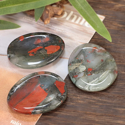 Fekuar Natural Moonstone Crystal Thumb Worry Stone, Hand Carved Healing Crystal Teardrop Pocket Worry Stones for Anxiety Stress Relief Meditation