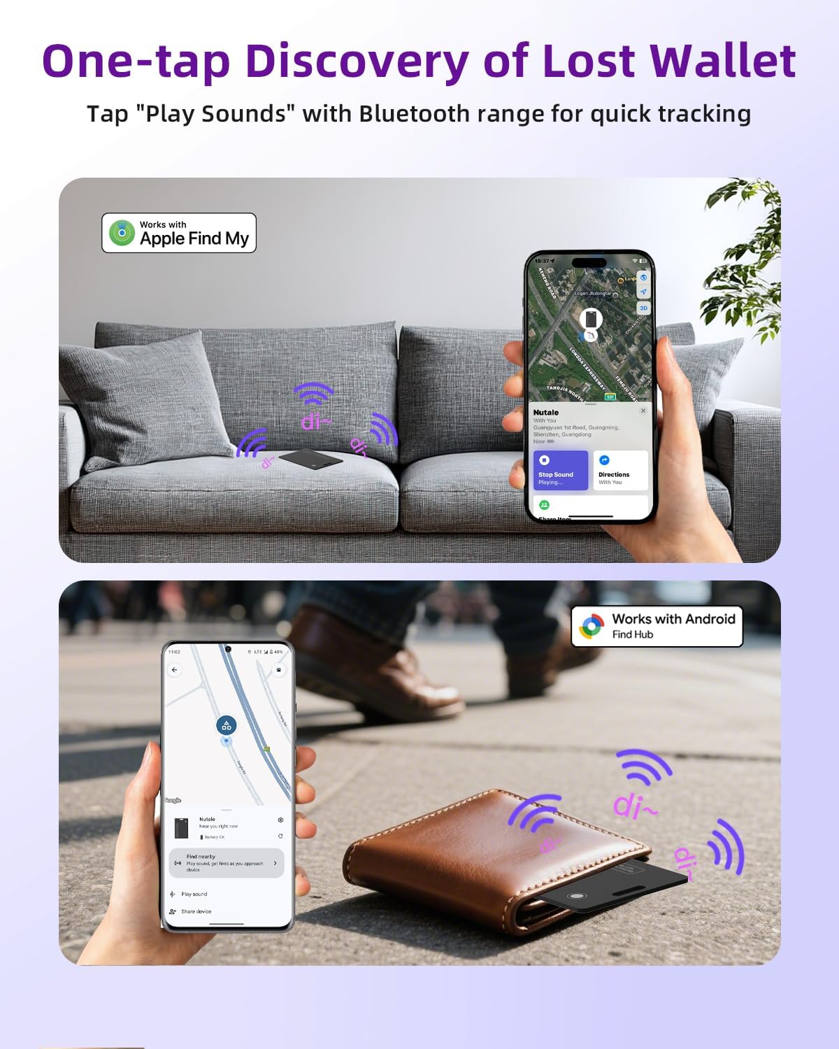 Wallet Tracker Card, Bluetooth Tracking Card (iOS & Android)