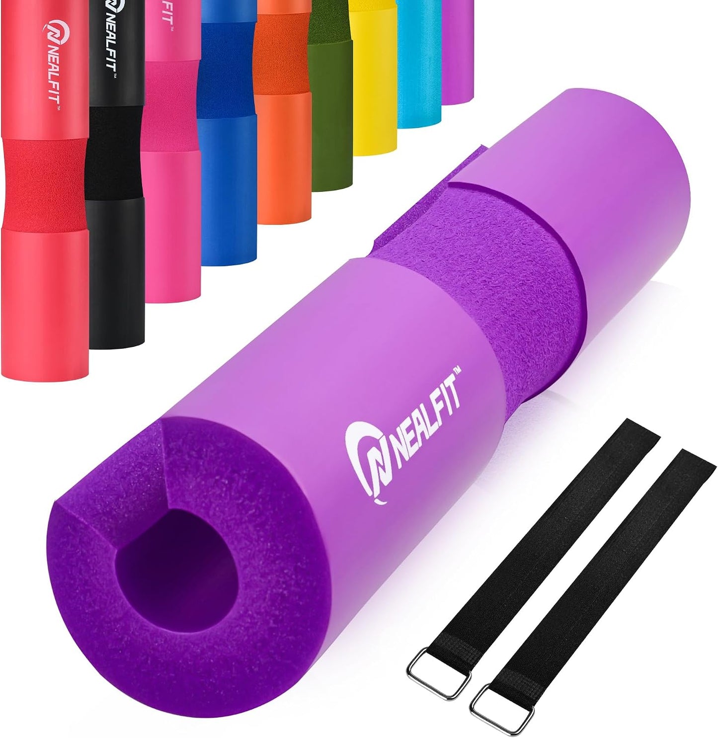 NEALFIT Barbell Pad Squat Pad for Squats—Squat Bar Pad—Great for Weightlifting,Lunges and Hip Thrusts—Foam Sponge Pad—Fit Standard and Olympic Bars Perfectly