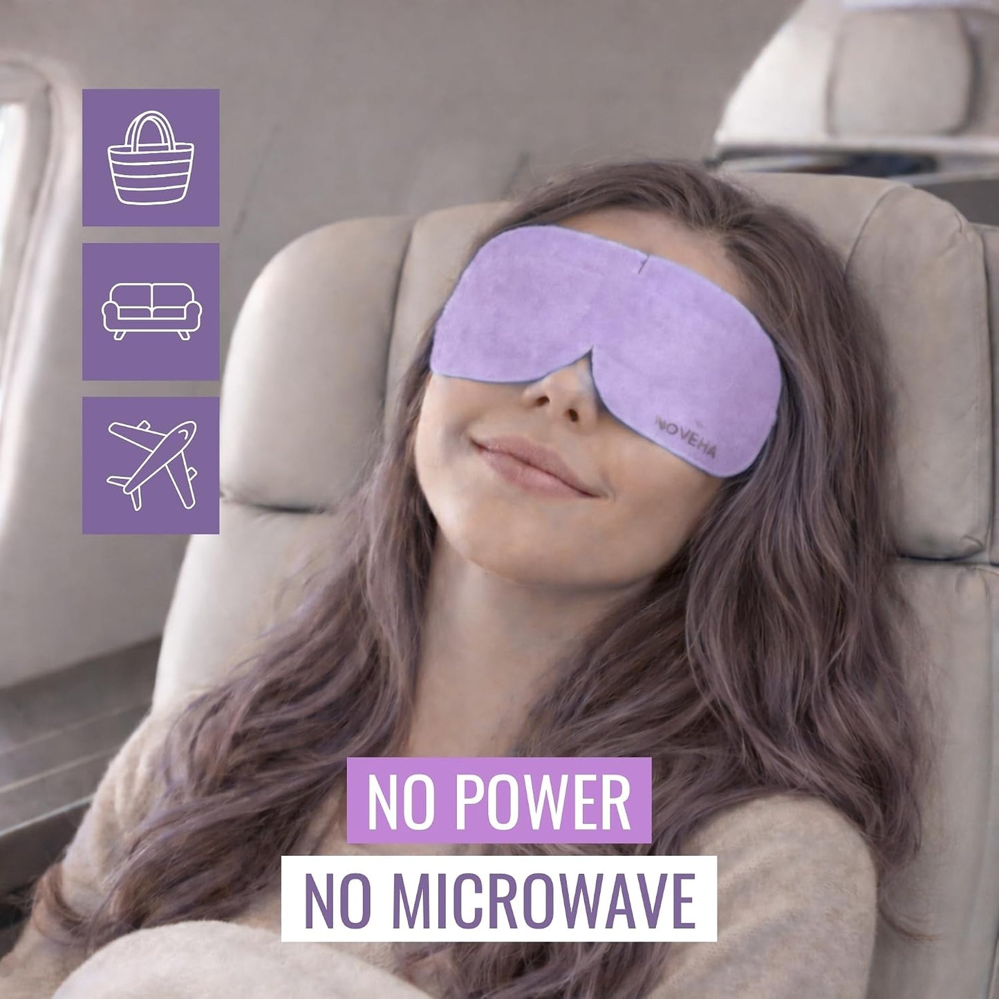 NOVEHA Self Heating Steam Eye Mask for Dry Eyes 30PCs Air-Activated Steam Eye Mask, Warm Compress for Ease Daily Strain, Eye Relaxation, Travel & Spa Use, Soothing Moist Heat for Tired & Stressed Eyes