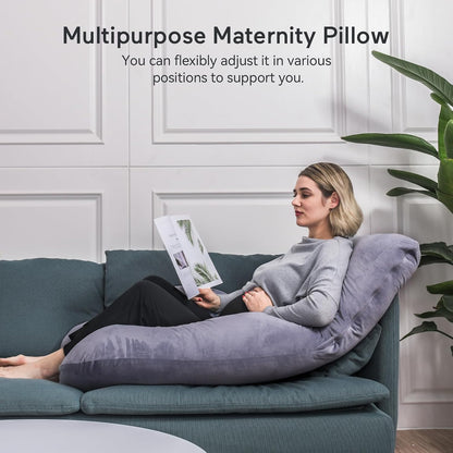 Momcozy Cooling Pregnancy Pillow - U Shaped Full Body Maternity Pillow