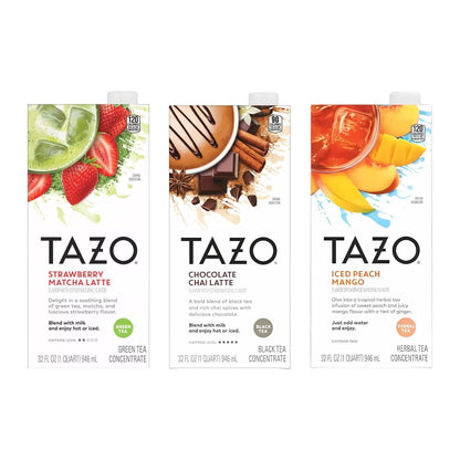 TAZO Skinny Chai Latte Concentrate, 32 oz Cartons, 2-Pack