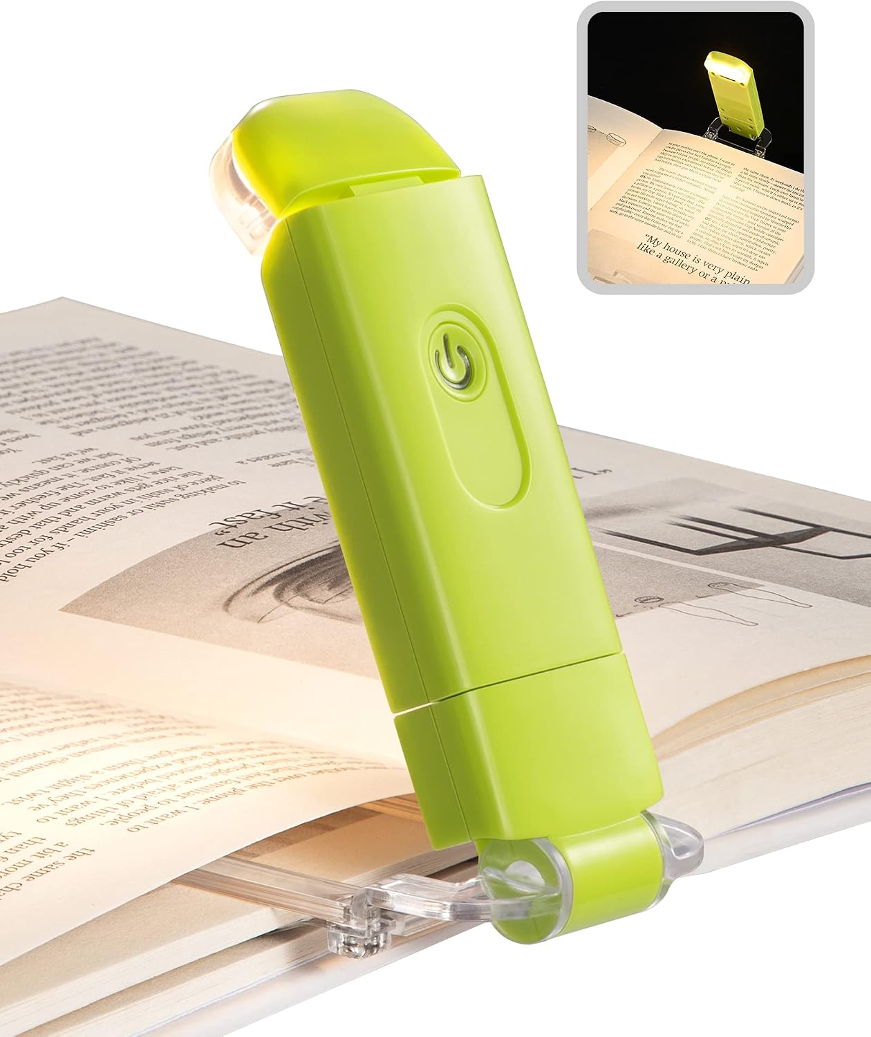 DEWENWILS USB Rechargeable Book Light for Reading in Bed, LED Book Reading Lights with Clip, Perfect for Bookworms, Kids, Warm White, Brightness Adjustable (Blue)