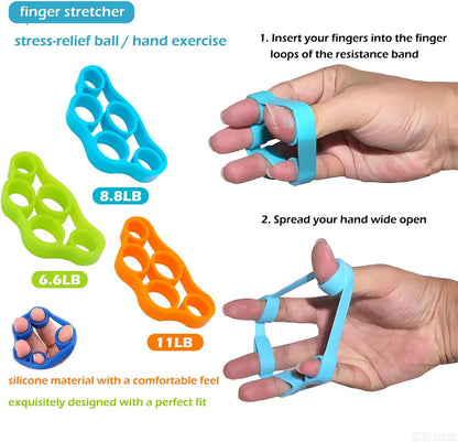 Hand Therapy Putty Kit, Grip Strength Trainer, Forearm Strengthener, Stress Balls, Hand Strengthening Devices 13Pcs Set Grip Strength, Dexterity, Mobility, Injury Stress Relief