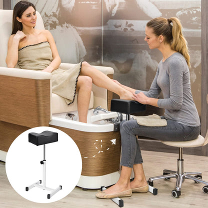 FLOLXNB Pedicure Manicure Footrest, Foot Massage Manicure Nail Beauty Stool Stand, Adjustable Height Footstool for Home Beauty Salon Spa Tattoo (Pink)