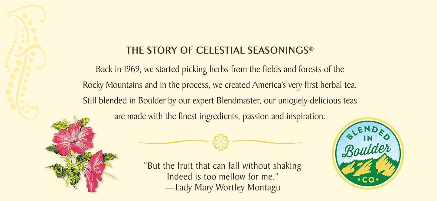 Celestial Seasonings 100% Natural Lemon Zinger Herbal Tea 20 ct