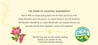 Celestial Seasonings 100% Natural Lemon Zinger Herbal Tea 20 ct