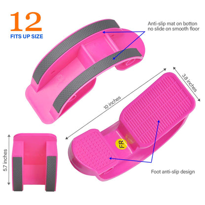 Foot Rocker Calf Stretcher Ankle Plantar Board for Achilles Tendonitis, Muscle Stretch, Feet and Shin Splint Pain Relief - Improve Calf Flexibility, Ankle Mobility - Rose