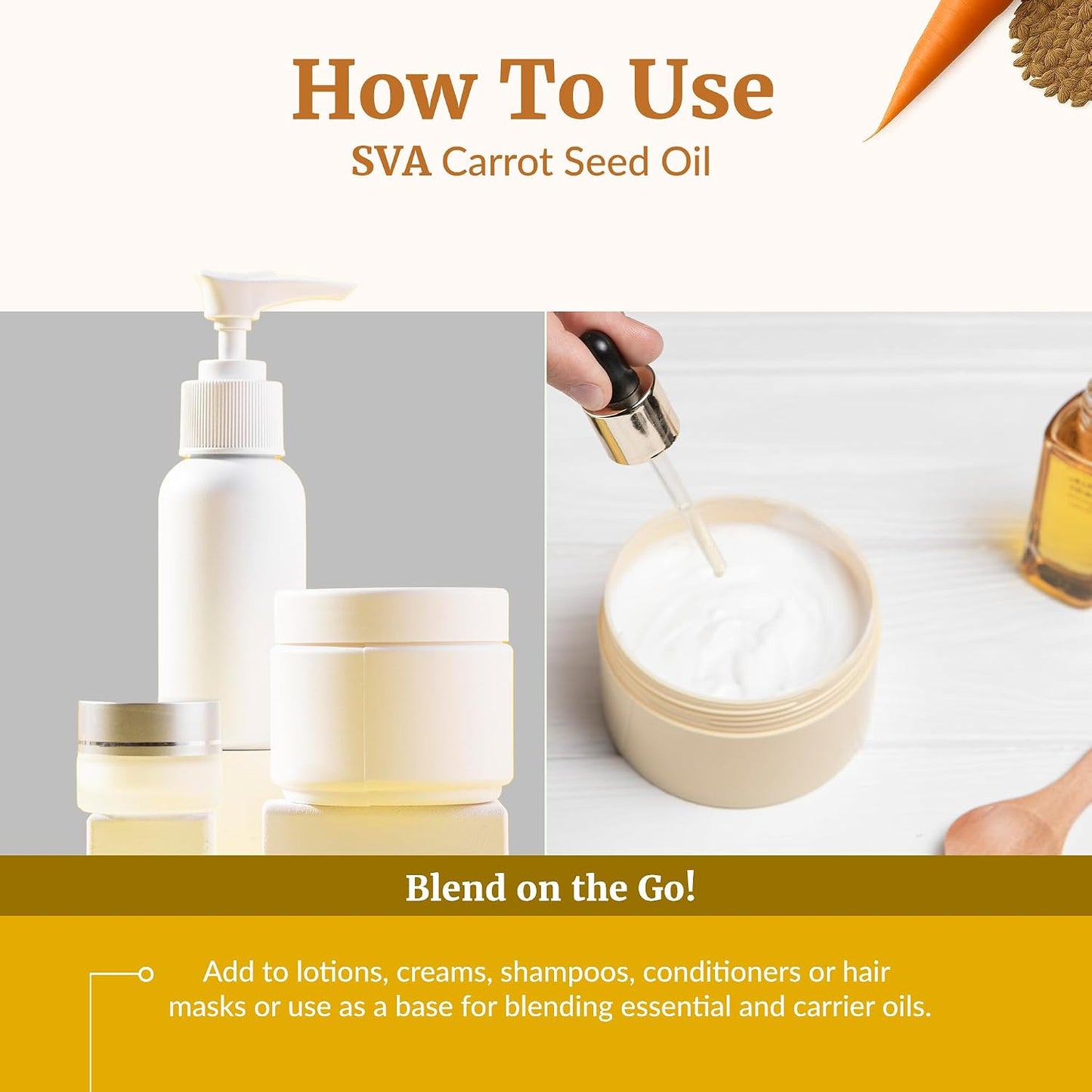 SVA Lavender Essential Oil 4 Fl Oz – for Diffuser, Skin & Hair Care – Ideal for Massage & DIY Blends – with Dropper