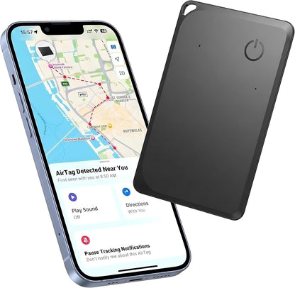 MFi Certified Wallet Tracker Card Compatible with Apple Find My Air Tag iOS