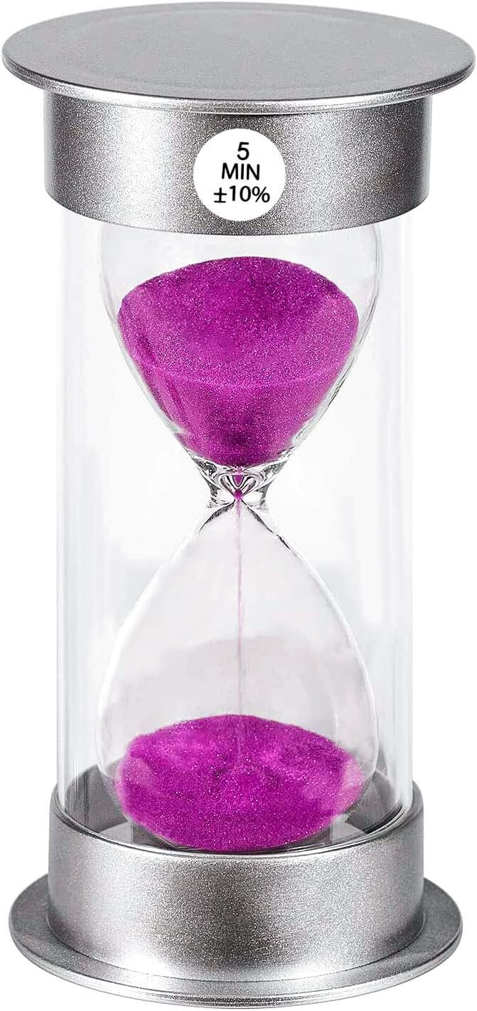 2 Minute Hourglass Sand Timer with Suction Cup,Unbreakable Sucker Sand Clock Timer 2 min,Plastic Mini Sand Watch,Rotatable Reloj De Arena for Kids Toothbrush(Blue)