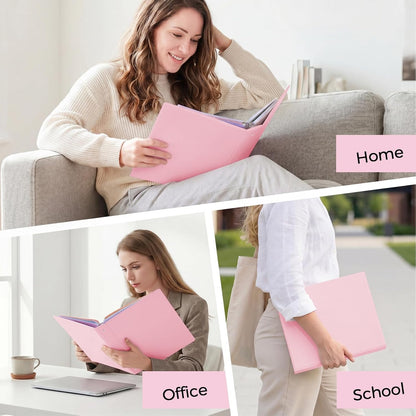 SKYDUE 1 Inch 3 Ring Binder with 8 Tab Dividers & 24 Labels, Pastel Binder Organizer for Letter Size Paper, Aesthetic School Binder for Notes, Documents, Office & Home Organization, Purple