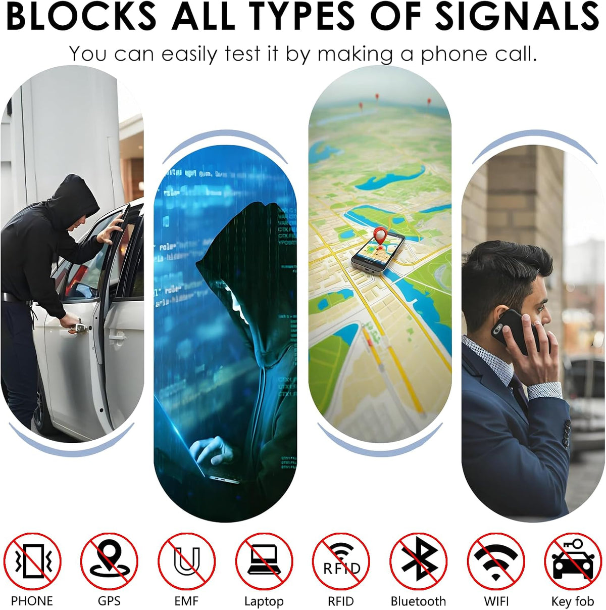 Faraday Bags for Phones, 2 Pack Signal Blocking Pouch