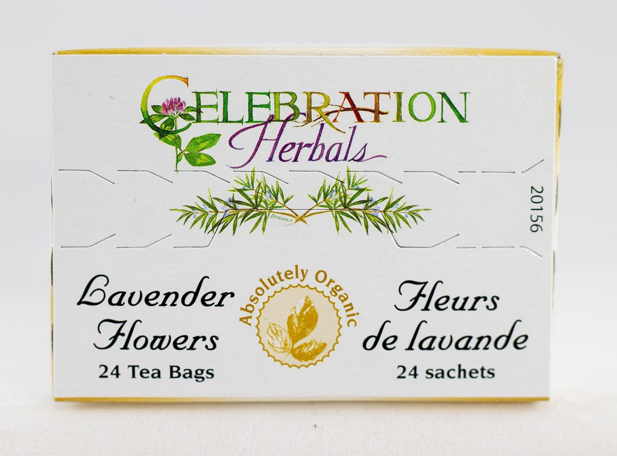 CELEBRATION HERBALS Lavender Flowers Tea Organic 24 Bag, 0.60 Ounce