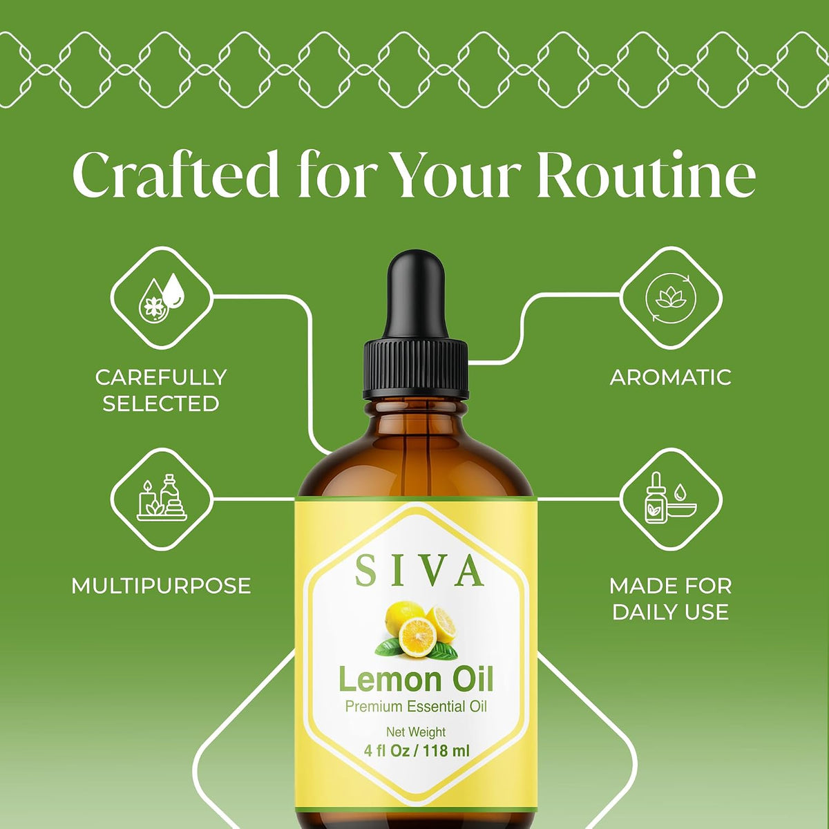 Siva Lavender Essential Oil, Huge Bottle, Large Size, 16 Fl Oz (473 ml)