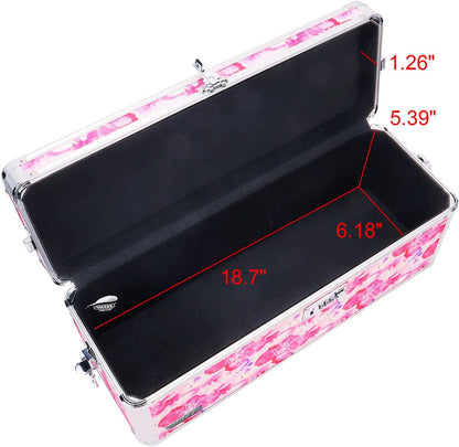 Vaultz Secure Security Lock Boxes - Safe Combination Lock Box, Storage for Documents, Valuables, Medicine & Money - 9.88 x 7.75 x 7 Inch - Black/Chrome