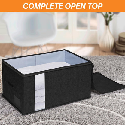 punemi 60L Sturdy Comforter Storage Bag, Blanket Organizer, Grey