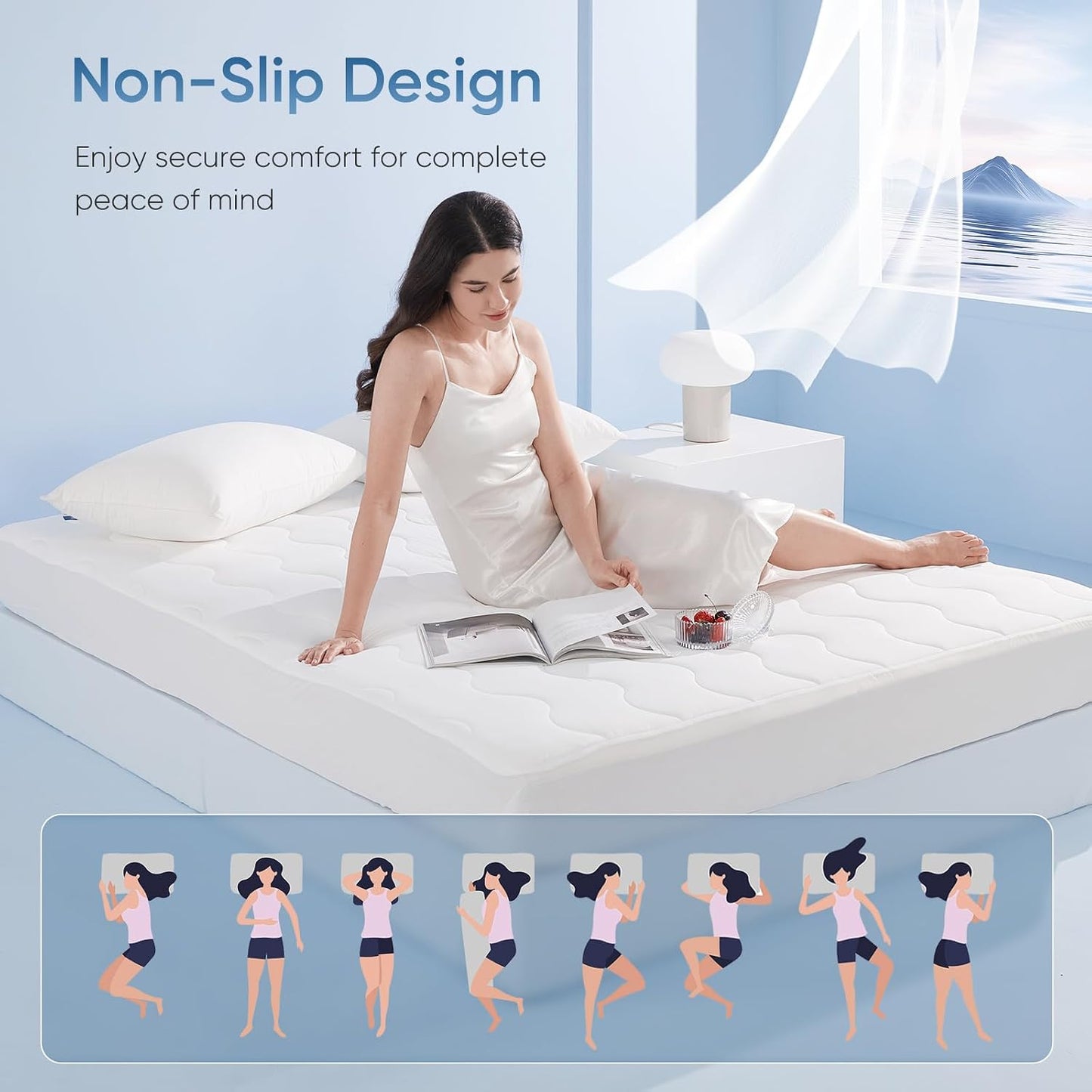 Elegear Cooling Mattress Pad King, Upgraded Arc-Chill® 3.0 + PCM Cooling, Stay Cool All Night, Breathable & Soft, Deep Pocket 18", Washable Mattress Protector for Hot Sleepers, Gray