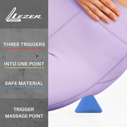 LEZER, Trigger Massage Point, Manual Massage Ball, Muscle Knots Relief Tool, Myofascial Release, Physical Therapy, Plantar Fasciitis, Set of 2 (Orange Trigger and Black Ball)
