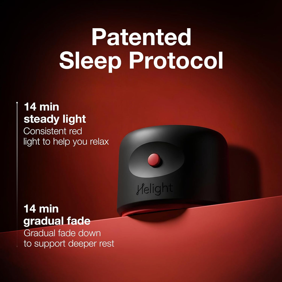 Helight Red Light Therapy Sleep Device – 630nm Pure Red Light Lamp Sleep Aid to Support Deep Relaxation – Rest Lamp Backed by Science for Adults & Kids Bedrooms