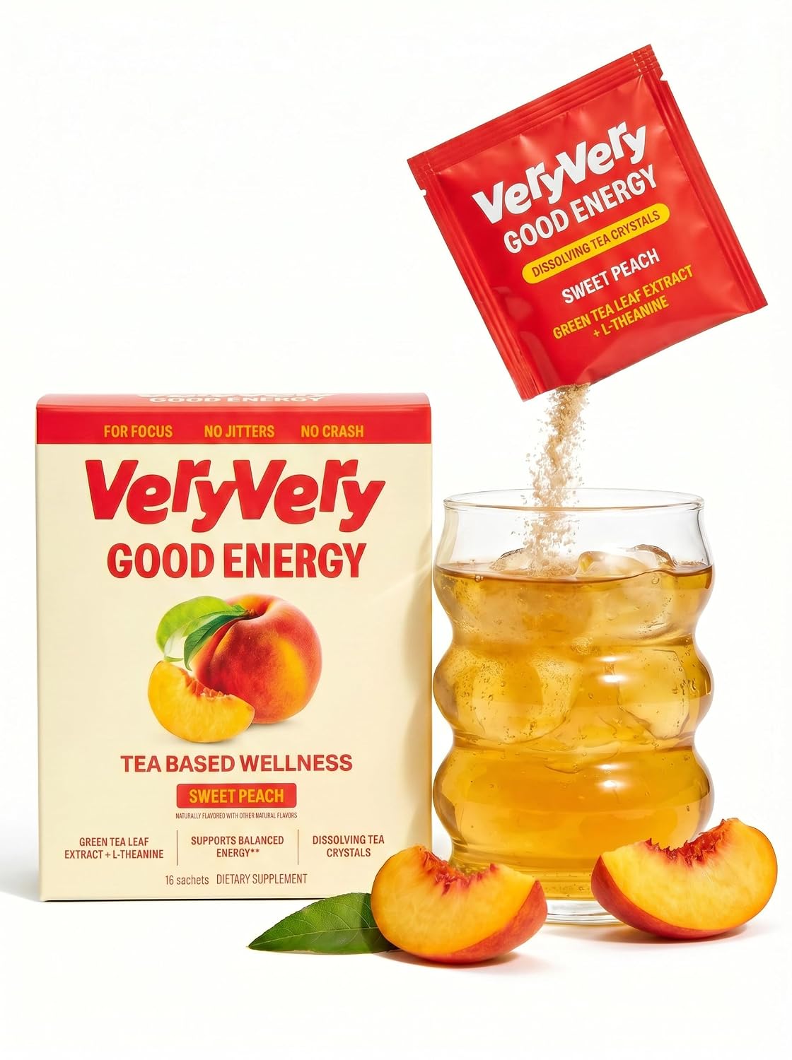 VeryVery Good Tea Crystals - Vanilla Taro Sleep Tea with Melatonin, Chamomile + L-Theanine, Bedtime Drink Mix, Non Habit Forming, Hot or Cold Packets, 10 Pack