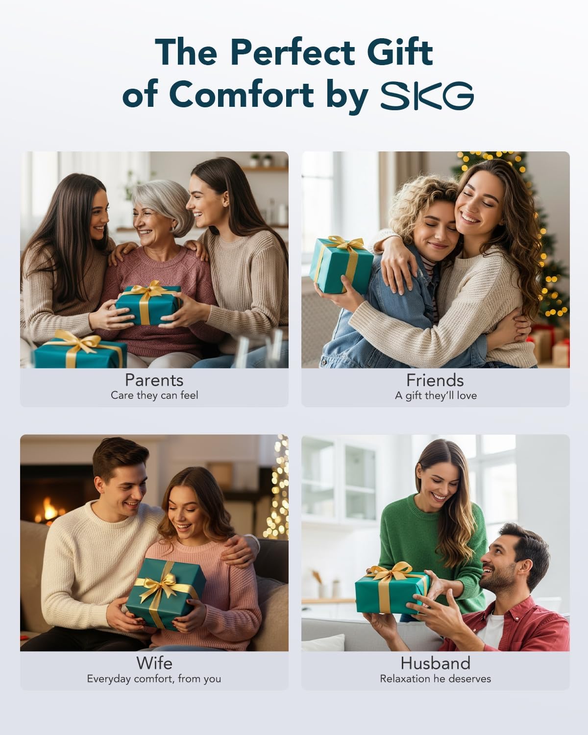SKG G7 Pro Fold Neck Massager for Strain Relief Deep Tissue with Heat and Vibration Cordless Travel Massager, Father's Day Dad Gifts Foldable Neck Massager for Office Home Car Travel