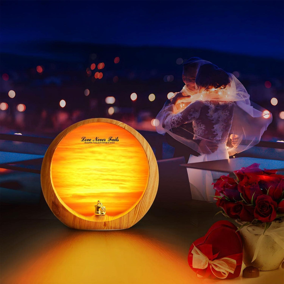 mamre Romantic Dimmable Sunset Lamp Home Decor Sunset Table Lamp Gift for Living Room Bedroom