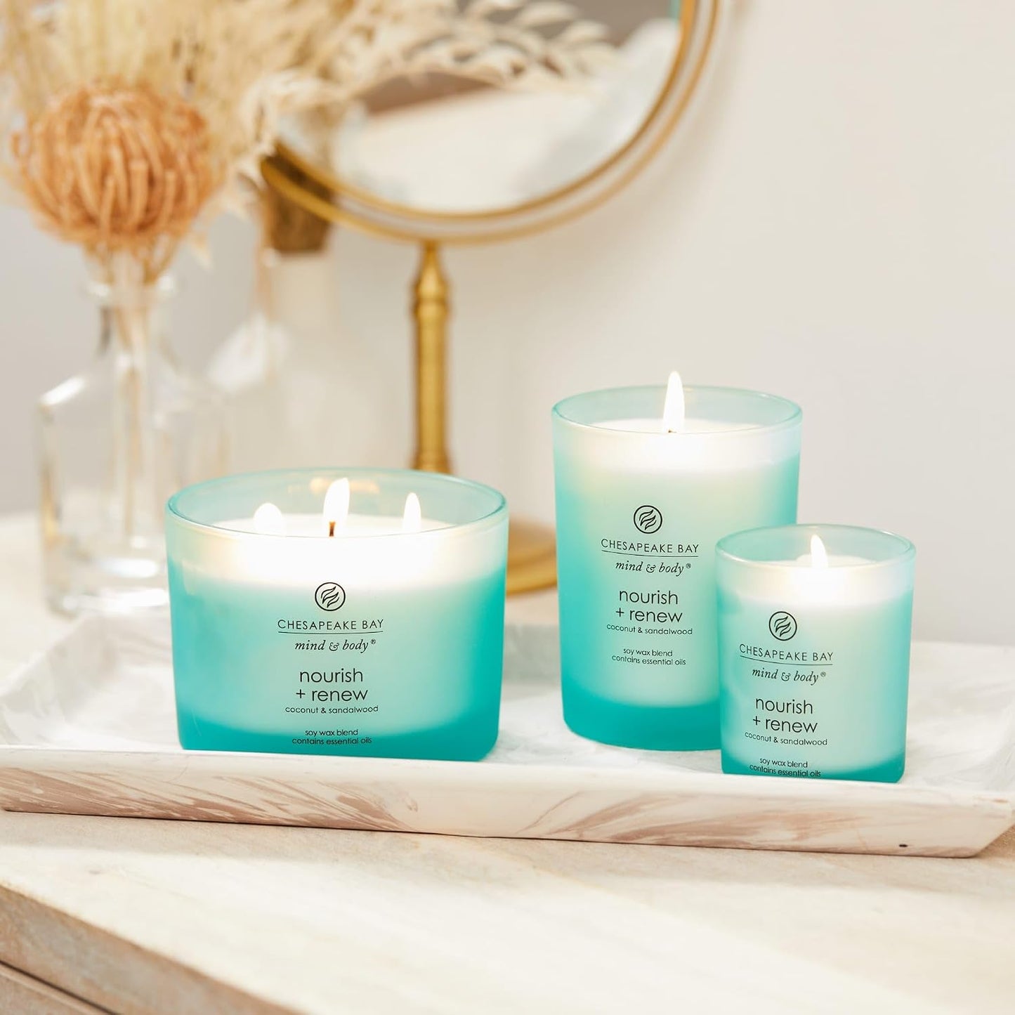 Chesapeake Bay Candle Scented Candle Serenity + Calm (Lavender Thyme) Coffee Table Home Décor