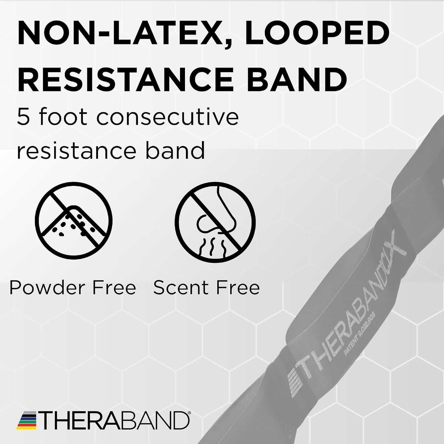 THERABAND CLX Resistance Band with Loops, 5-Foot Band