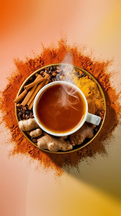 Wissotzky Tea Ginger Turmeric Spiced Chai - Pack of 50 Tea Bags