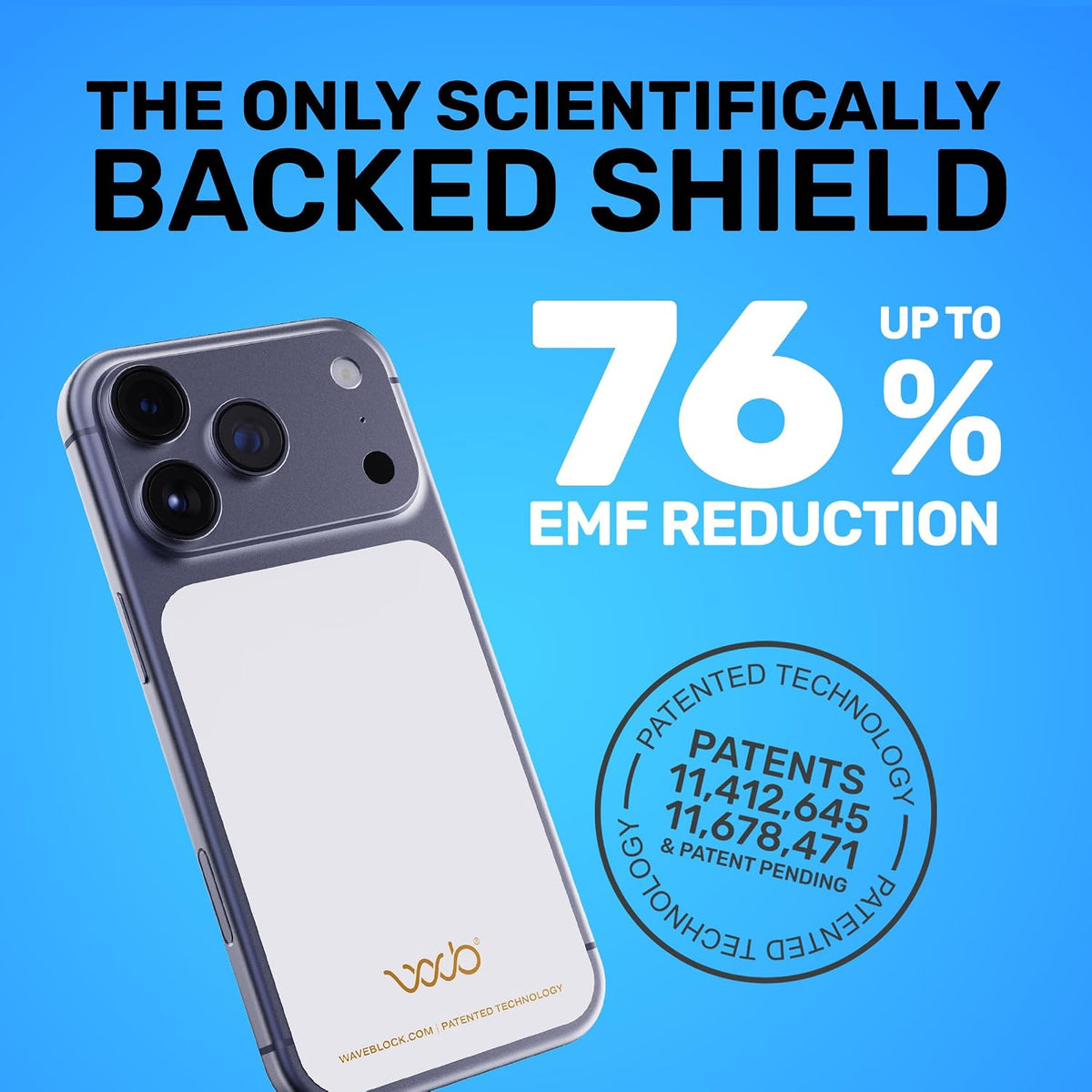 WAVEBLOCK EMF Blocker Sticker for iPhone 15 White