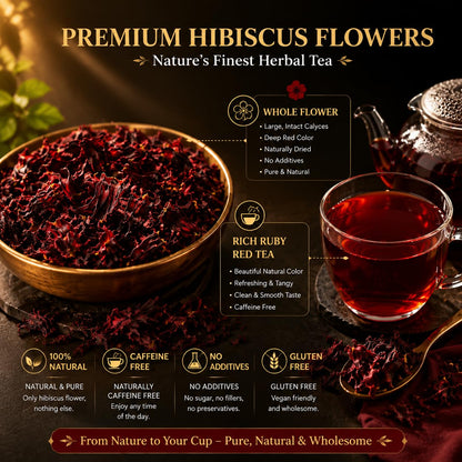 WOTIHA Premium 80 Hibiscus Flower Tea Bags (Flor de Jamaica) - 100% Natural, Tart & Refreshing, Hot or Ice Tea - Rich in Antioxidants, Sugar-Free Caffeine-Free Non-GMO Vegan Gluten-Free.