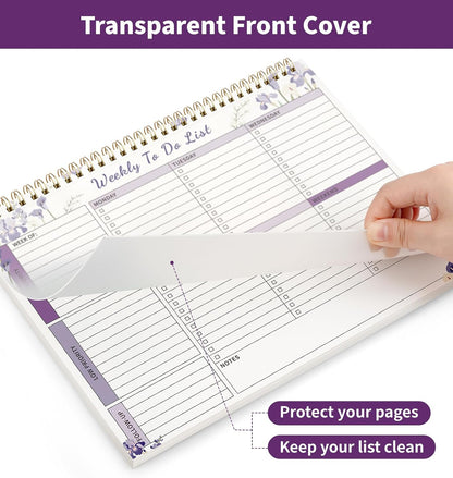 104 Pgs To Do List Notepad, 52 Undated Sheets Duplex-printed