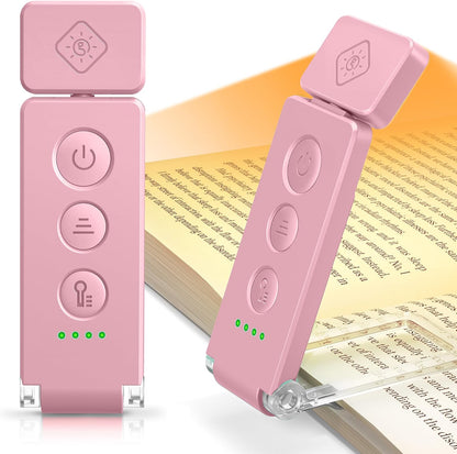 Glocusent Eye-Caring 12 LED Book Light, Compact Rechargeable Reading Light