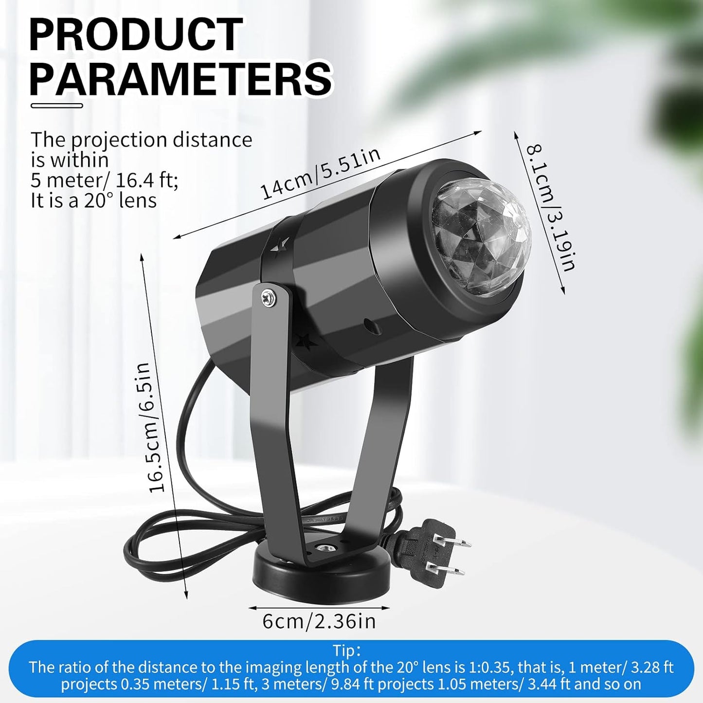 Riakrum 6 Pcs Water Effect Projector Light Winter LED Ocean Wave Projector Water Wave Effect Night Light Rotating Room 360 Degree Lamp Lighting for Bedroom Under Sea Wedding Party Decoration (Blue)