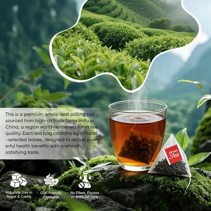 Oolong Tea Bags with 100% Pure, Whole-Leaf Tea, Clean Energy, Limitless Clarity & Focus and Gut Health, Loose Leaf Oolong Tea, 20 Bags (1)