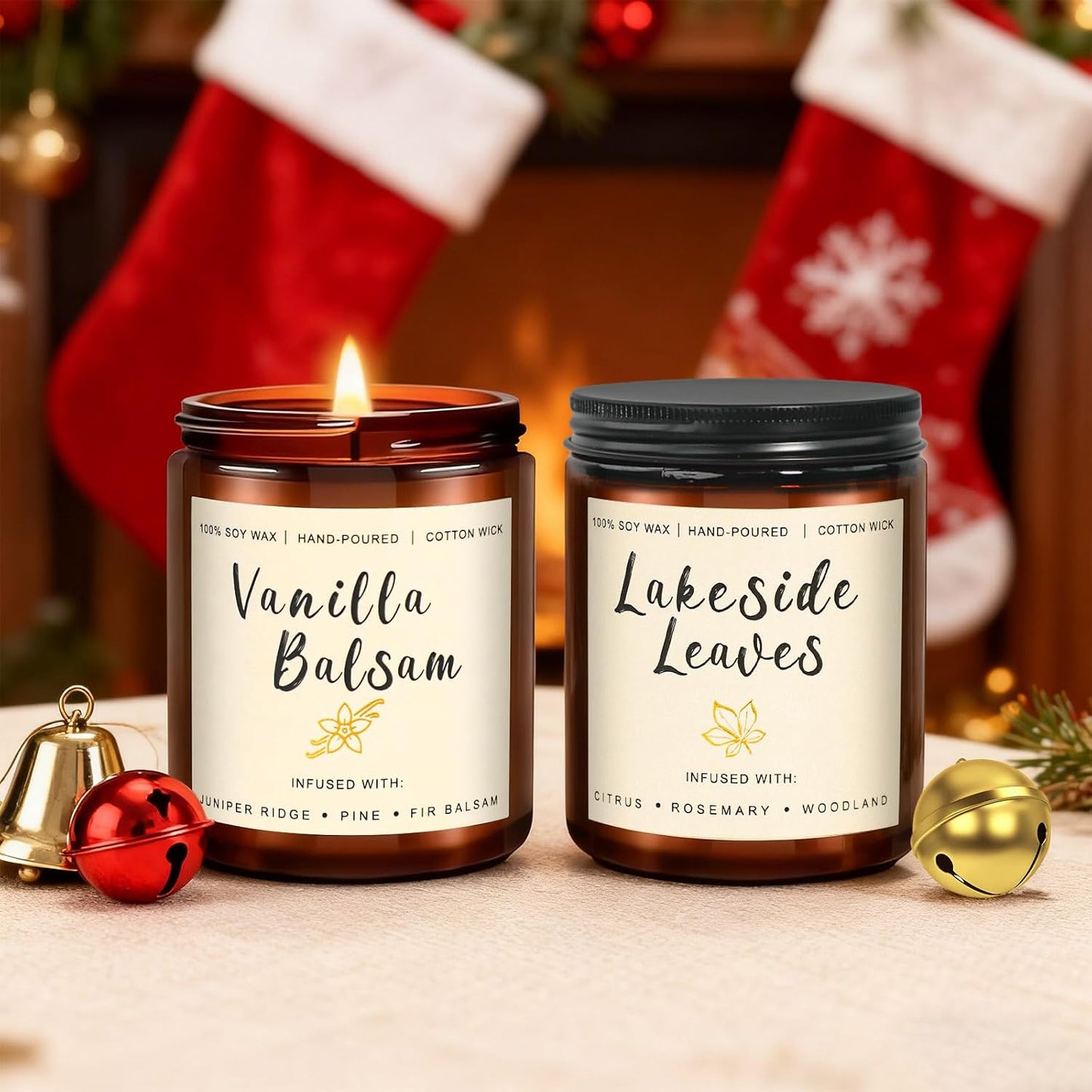 6-Pack Scented Candles for Home, 3.5 Oz Soy Wax Aromatherapy Candle Gift Set, Lavender Chamomile, Eucalyptus Mint & Vanilla, Birthday Gifts for Women, Thank You Graduation Gifts